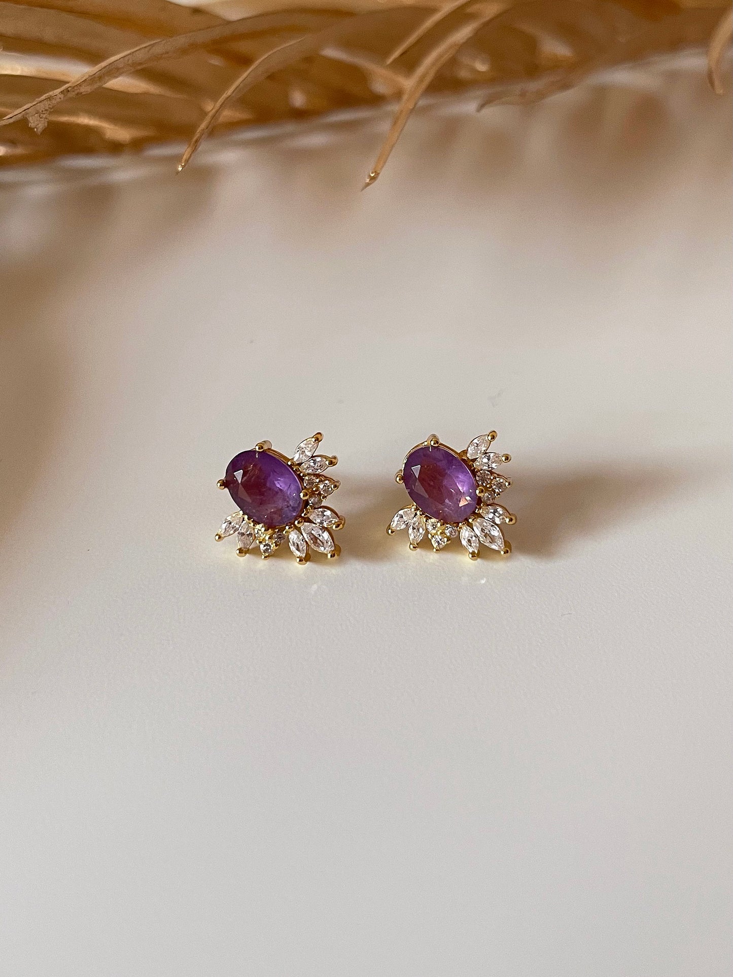 Boucles d’oreilles Vénus - Améthyste