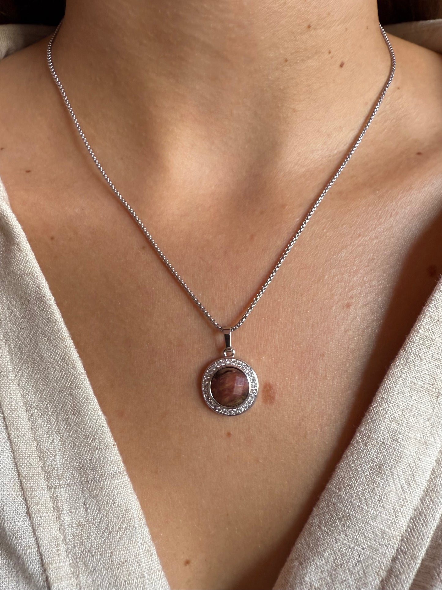 Collier - Rhodonite