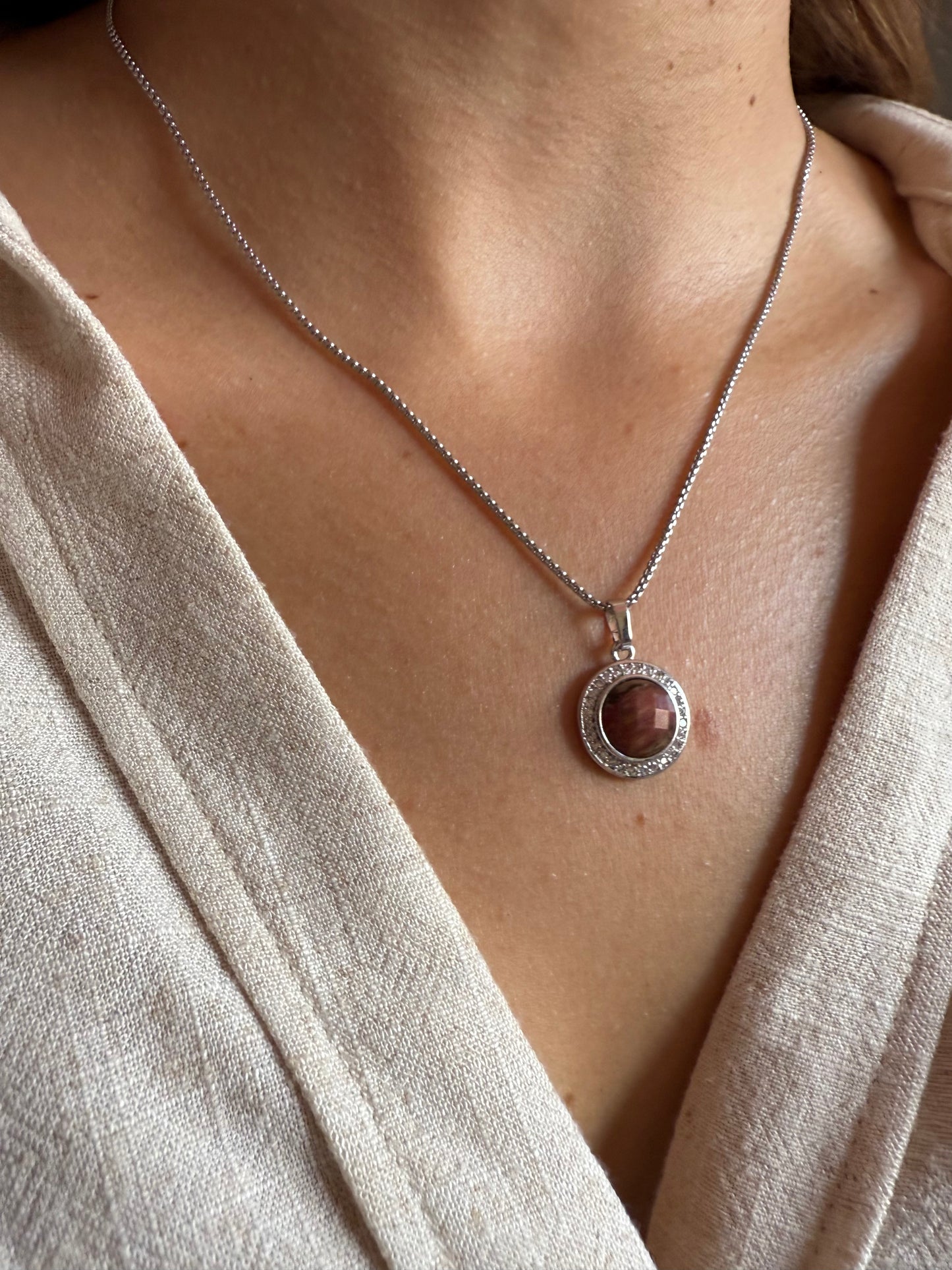 Collier - Rhodonite
