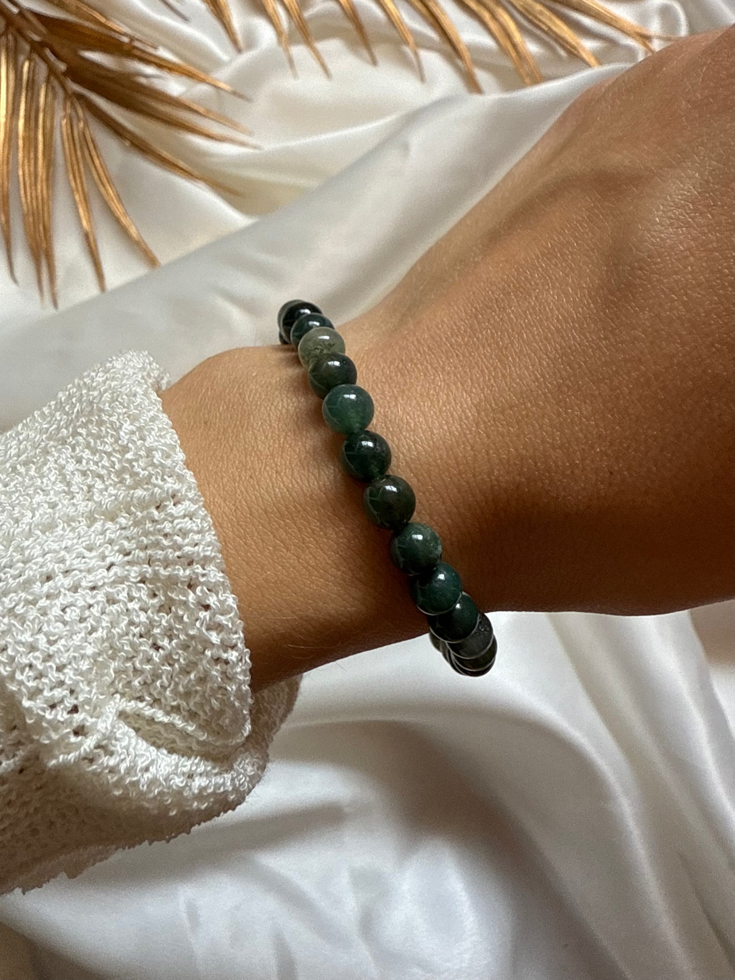 Bracelet agate mousse