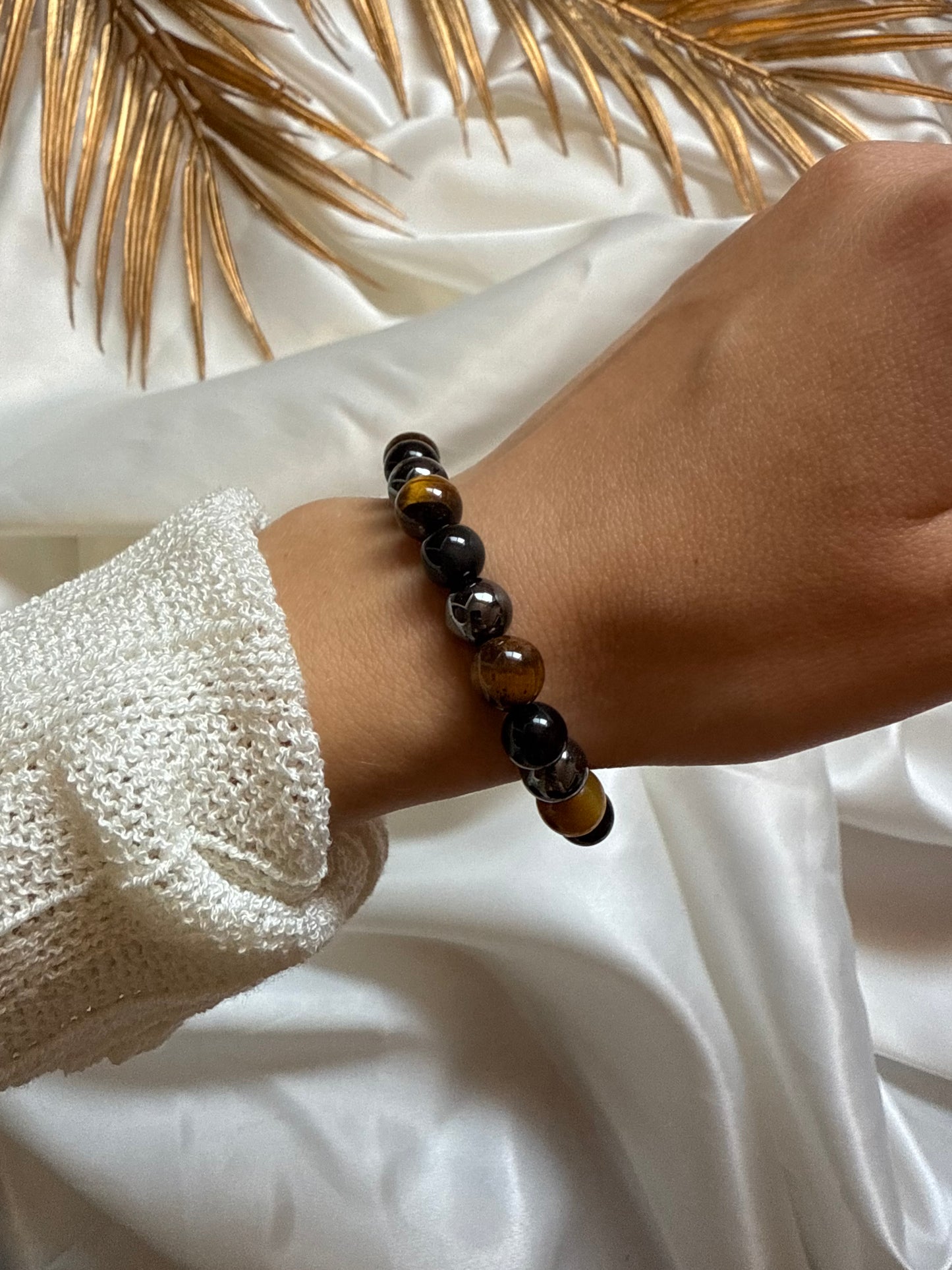 Bracelet - Hematite, Oeil de Tigre & obsidienne