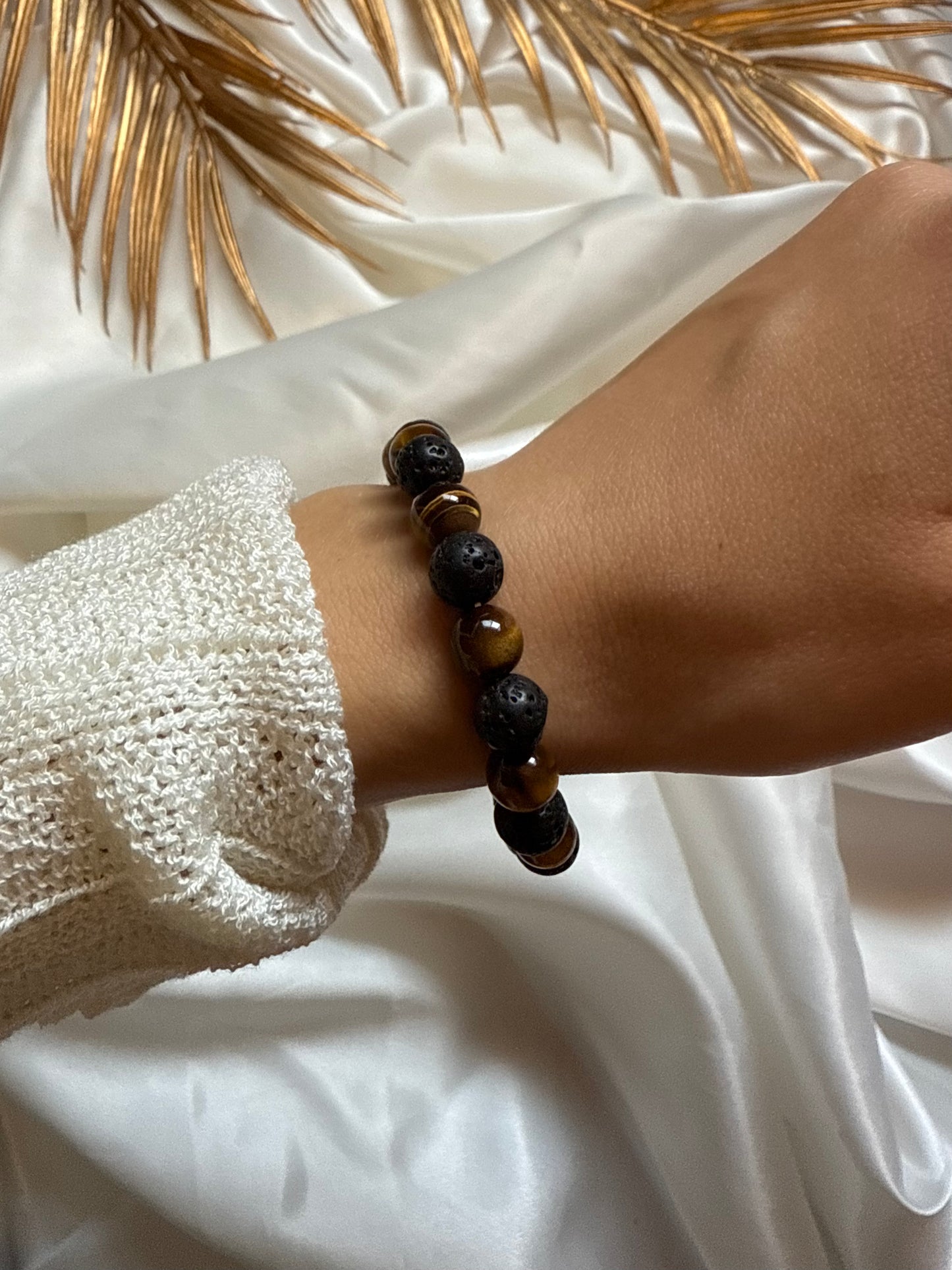 Bracelet - Pierre de lave & Oeil de Tigre