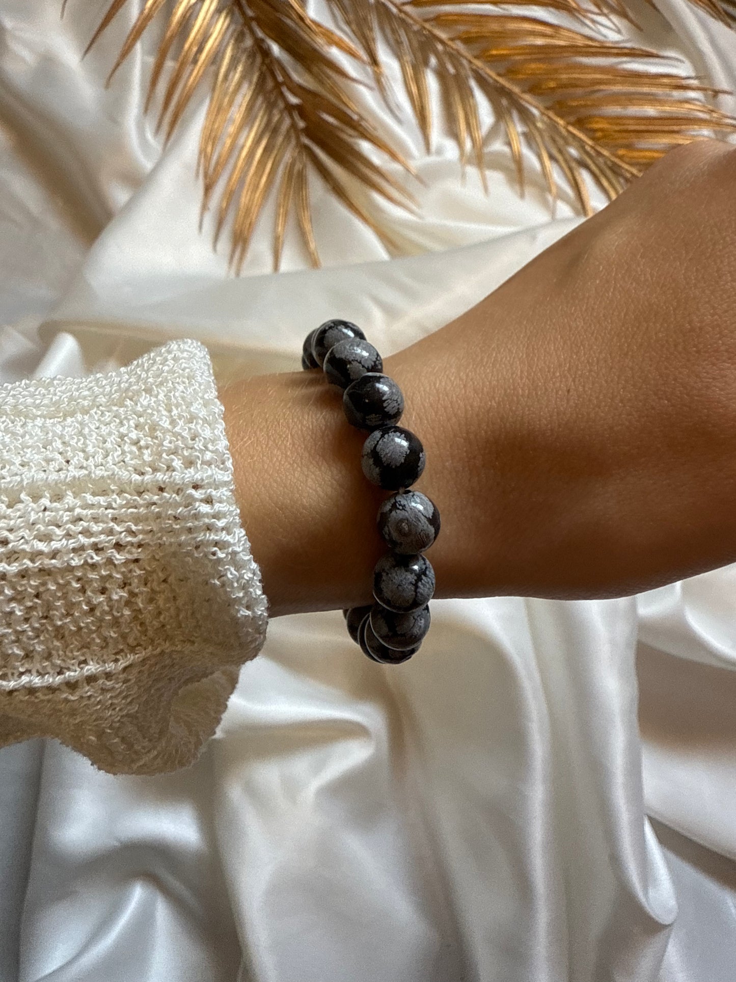 Bracelet Obsidienne Neige