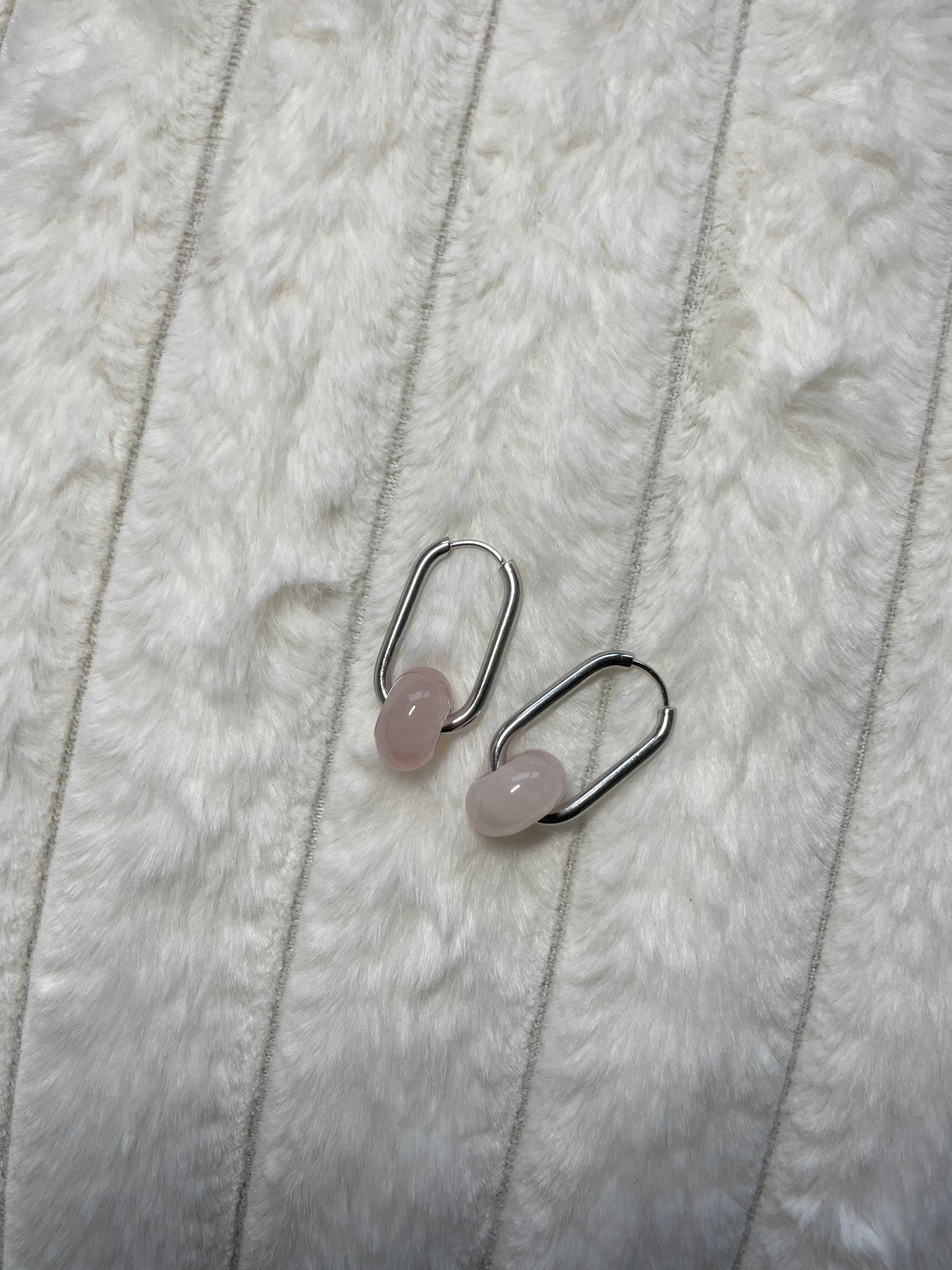 Boucles d’oreilles Léna | Quartz Rose
