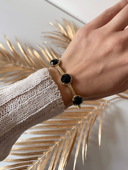 Bracelet Vénus - Obsidienne