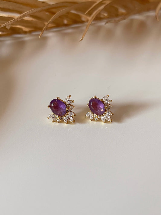 Boucles d’oreilles Vénus - Améthyste