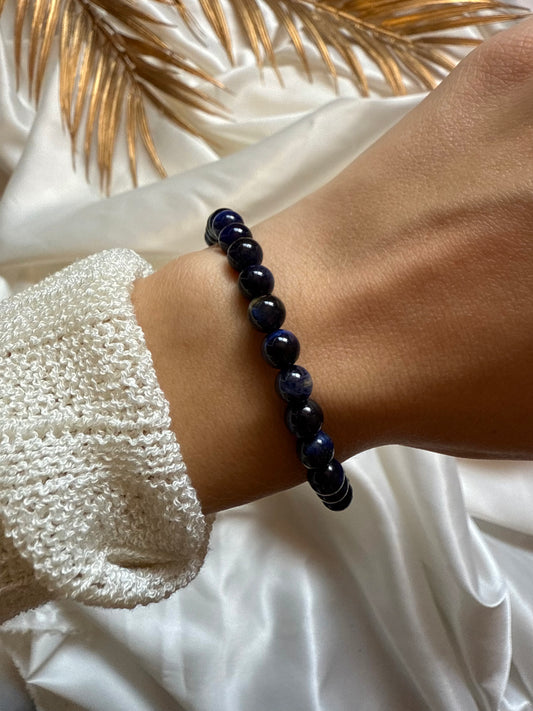 Bracelet oeil de tigre bleu