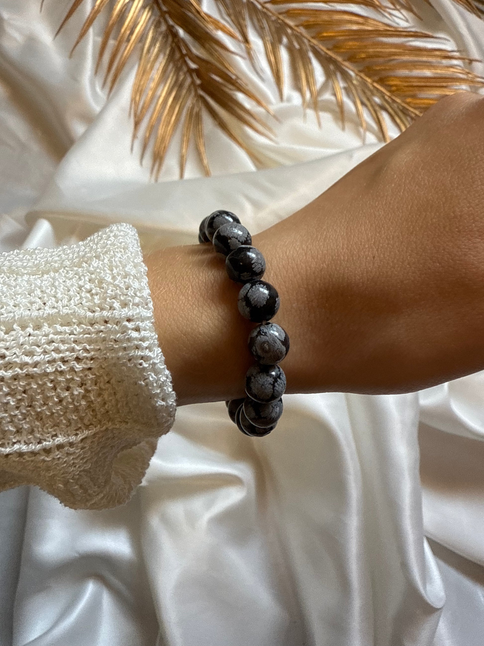 Bracelet Obsidienne Neige
