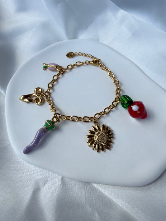 Bracelet breloques - Piment