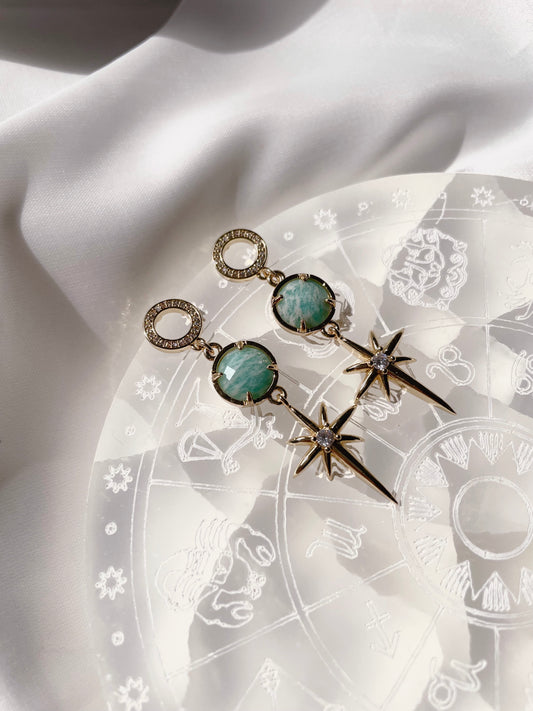 Boucles d'oreilles Estrella - Amazonite